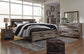 Derekson King Panel Bed with Mirrored Dresser, Chest and Nightstand