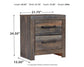 Drystan Full Bookcase Bed with 2 Storage Drawers with Mirrored Dresser, Chest and Nightstand
