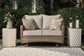 Clear Ridge Outdoor Loveseat with Coffee Table