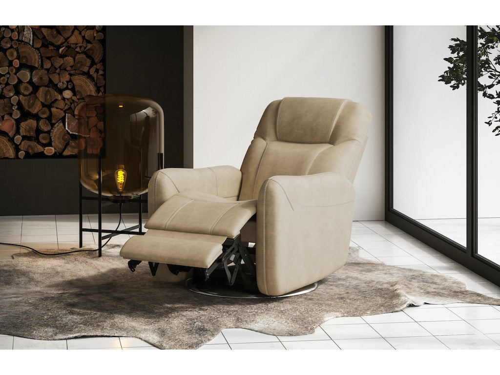 Degree Swivel Power Recliner with Power Headrest and Lumbar