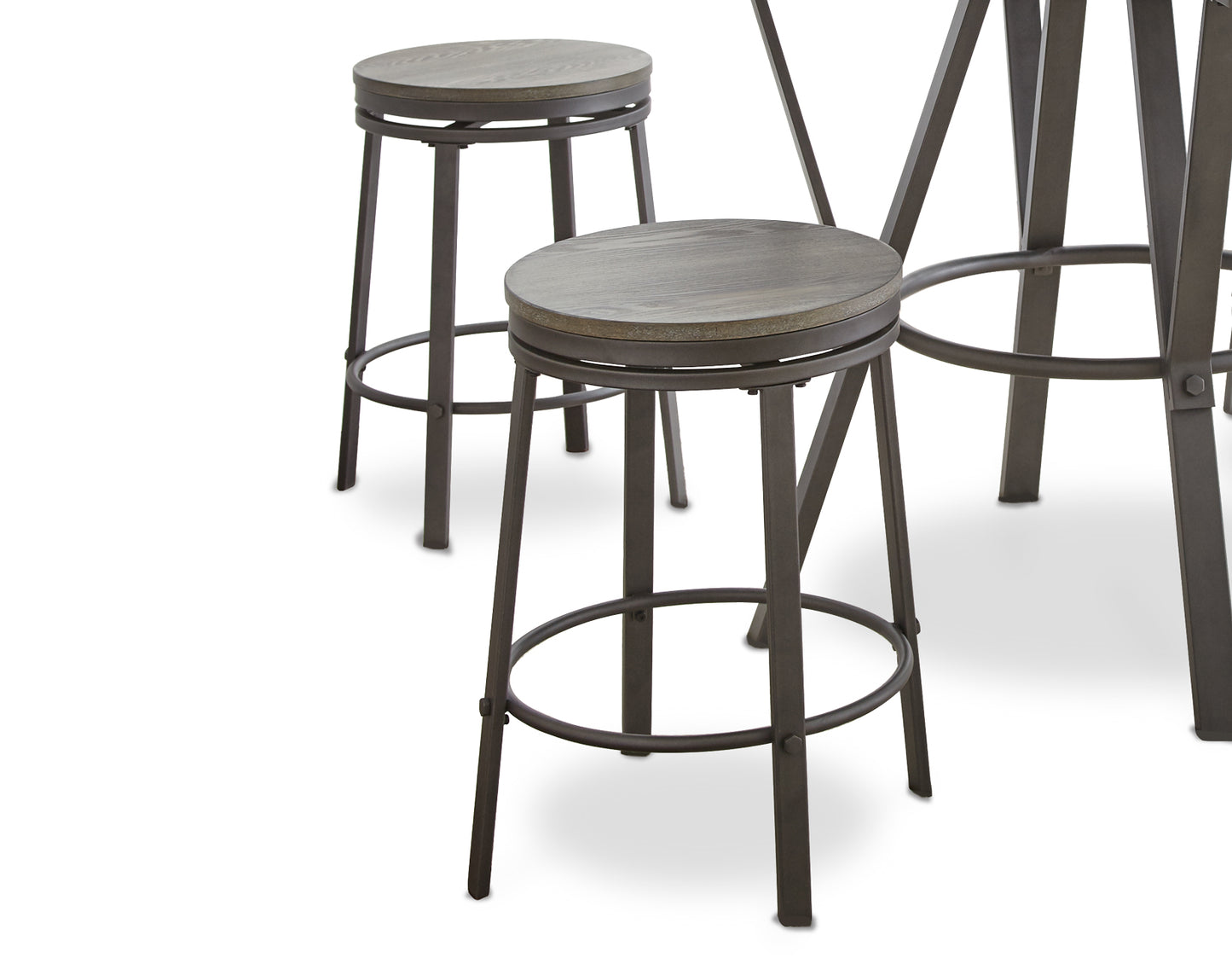 Portland 5 Piece 42-inch Round Counter Dining Set
(Table & 4 Counter Stool’s)