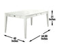 Cayla 64-80 inch Table w/16″ Leaf, White