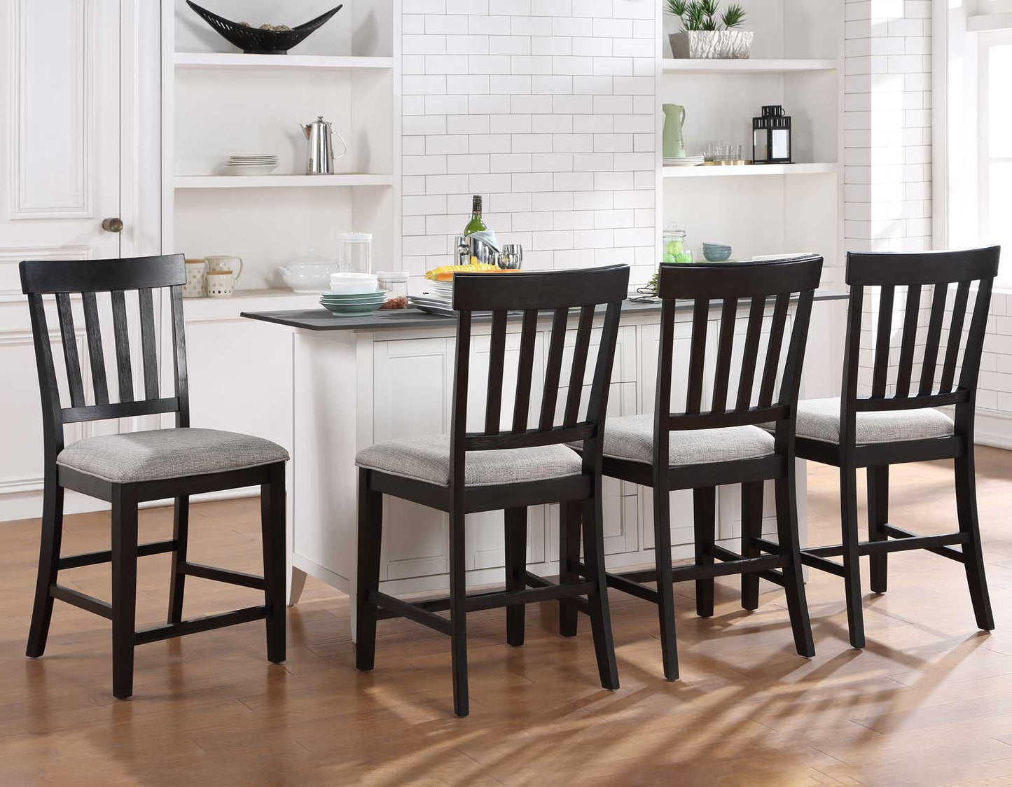 Halle 5-Piece Counter Dining Set
(Counter Table & 4 Counter Chairs)
