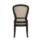 Americana Farmhouse - Uph Tufted Back Side Chair - Black