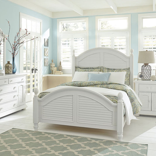Summer House I - Queen Poster Bed, Dresser & Mirror, Chest, Night Stand
