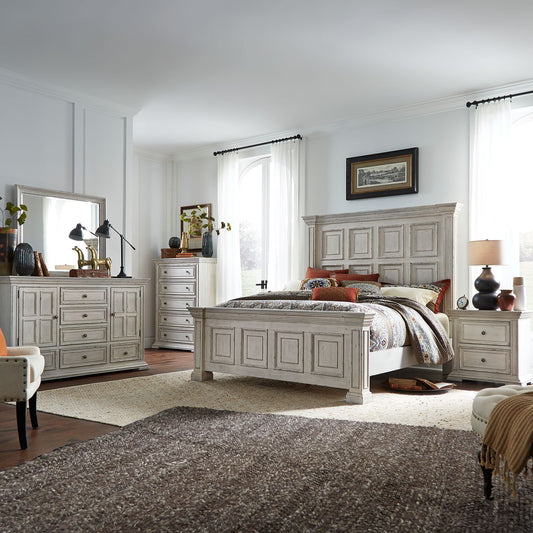 Big Valley - King California Panel Bed, Dresser & Mirror, Chest, Night Stand