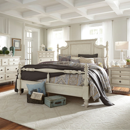 High Country - Queen Poster Bed, Dresser & Mirror, Chest, Night Stand