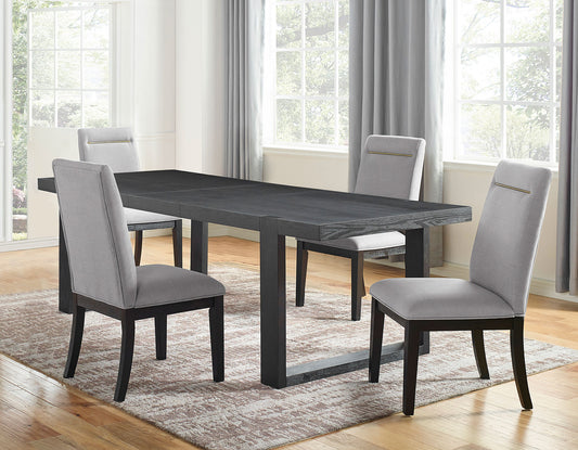 Yves 5 Piece Dining Set
(Table & 4 Grey Performance Side Chairs)