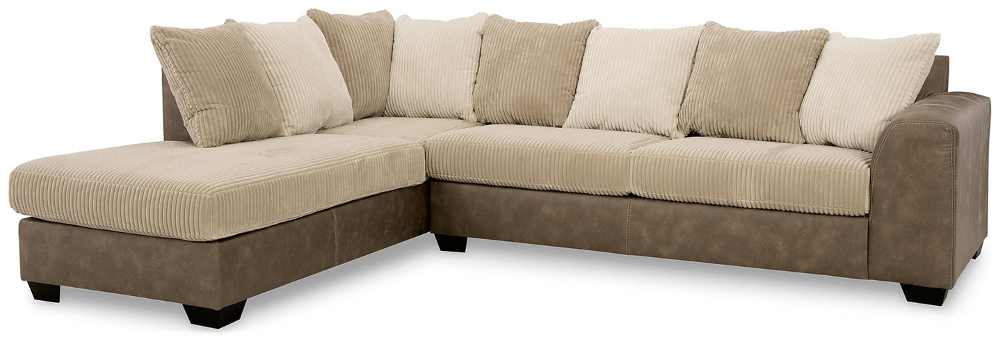 Keskin 2-Piece Sectional with Ottoman