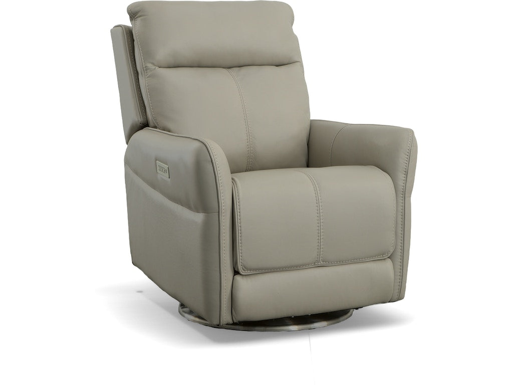 Spin Swivel Power Recliner with Power Headrest and Lumbar