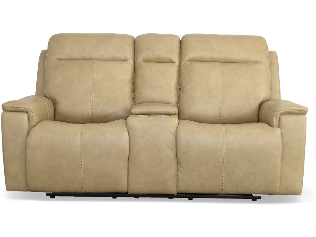 Odell Power Reclining Loveseat with Console and Power Headrests and Lumbar