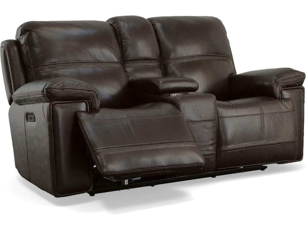 Fenwick Power Reclining Loveseat with Console and Power Headrests