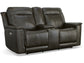 Miller Power Reclining Loveseat with Console and Power Headrests and Lumbar