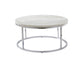 Echo White Marble Top Round Cocktail Table