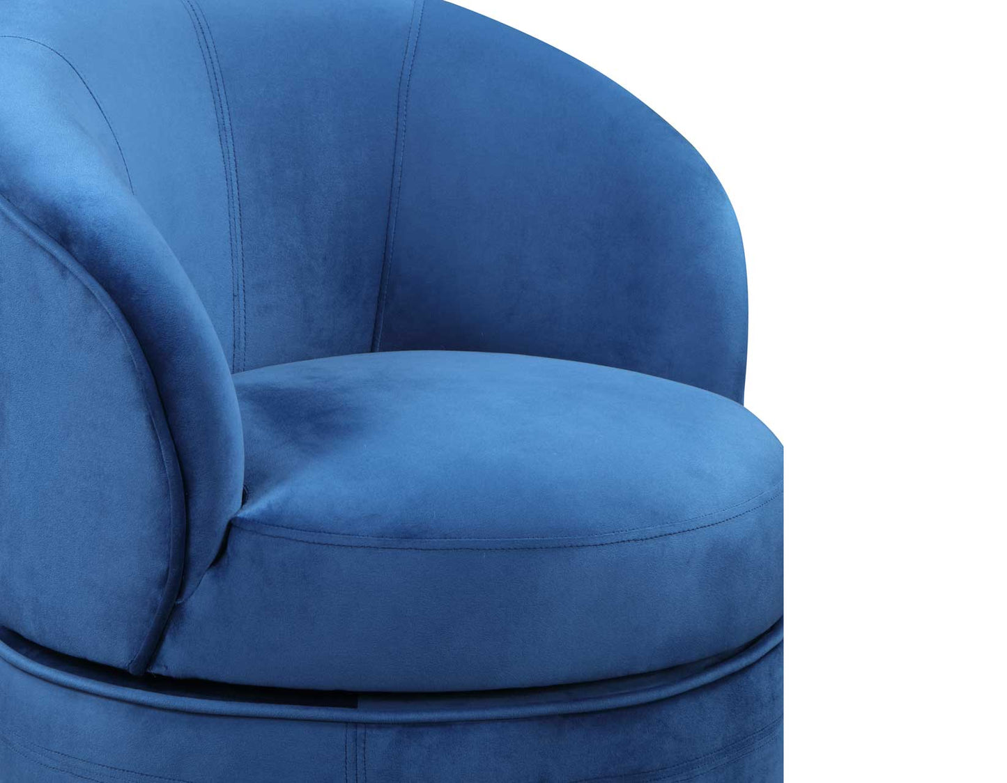 Sophia Swivel Accent Chair, Blue Velvet
