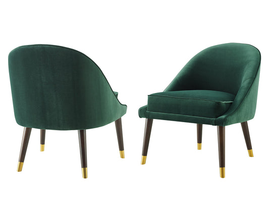 Avalon Velvet Accent Chair – Green