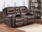 Stetson Manual Reclining Console Loveseat