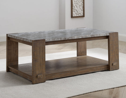 Libby Sintered Stone Coffee Table w/Casters