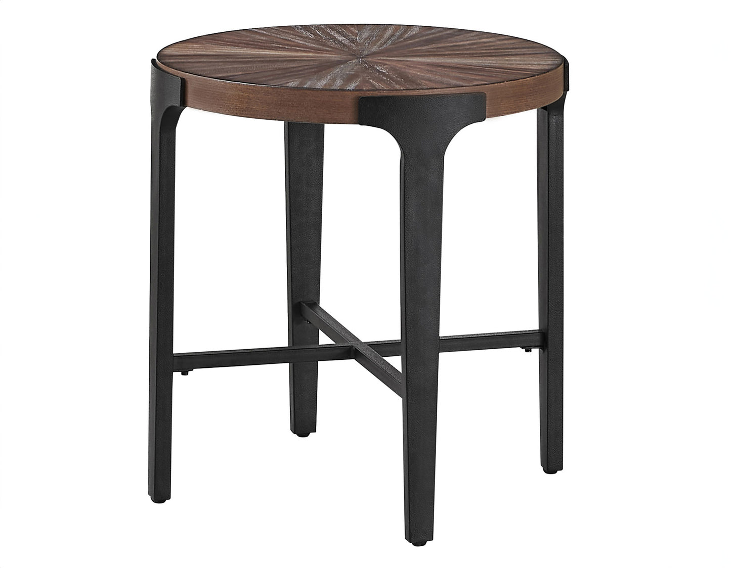 Chevron 22-inch Round End Table