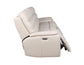 Duval Leather Dual-Power Reclining Sofa, Ivory