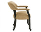 Rylie Captains Chair, Black Finish with Sand Vegan Leather