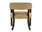 Rylie Captains Chair, Black Finish with Sand Vegan Leather