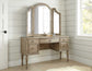 3-Piece Highland Park Vanity Set, Waxed Driftwood
(Vanity Desk, Tri-fold Mirror and Bench)