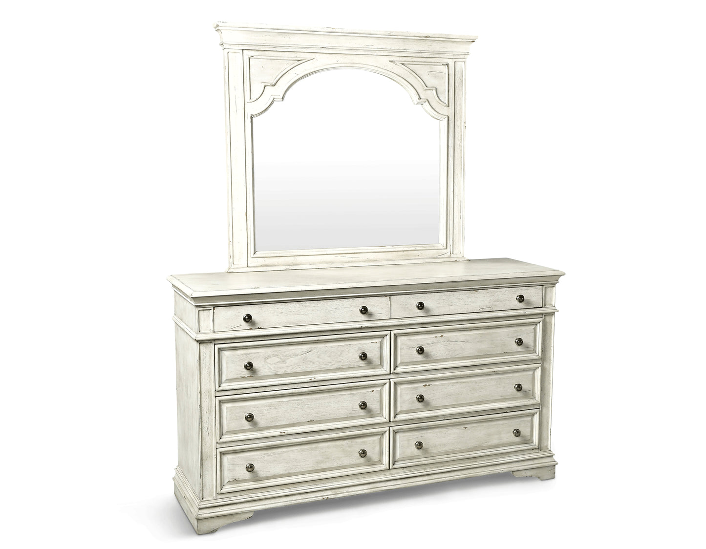 Highland Park Dresser/Mirror, Cathedral White