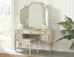 3-Piece Highland Park Vanity Set, Cathedral White
(Vanity Desk, Tri-fold Mirror and Bench)
