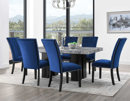 Camila Gray Marble 5-Piece Dining Set
(Table & 4 Side Chairs)