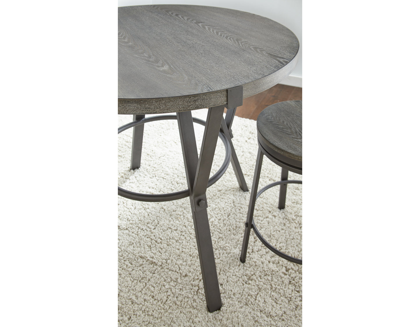 Portland 5 Piece 42-inch Round Counter Dining Set
(Table & 4 Counter Stool’s)