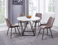 Ramona 5 Piece Marble Top Set
(Table & 4 Side Chairs)