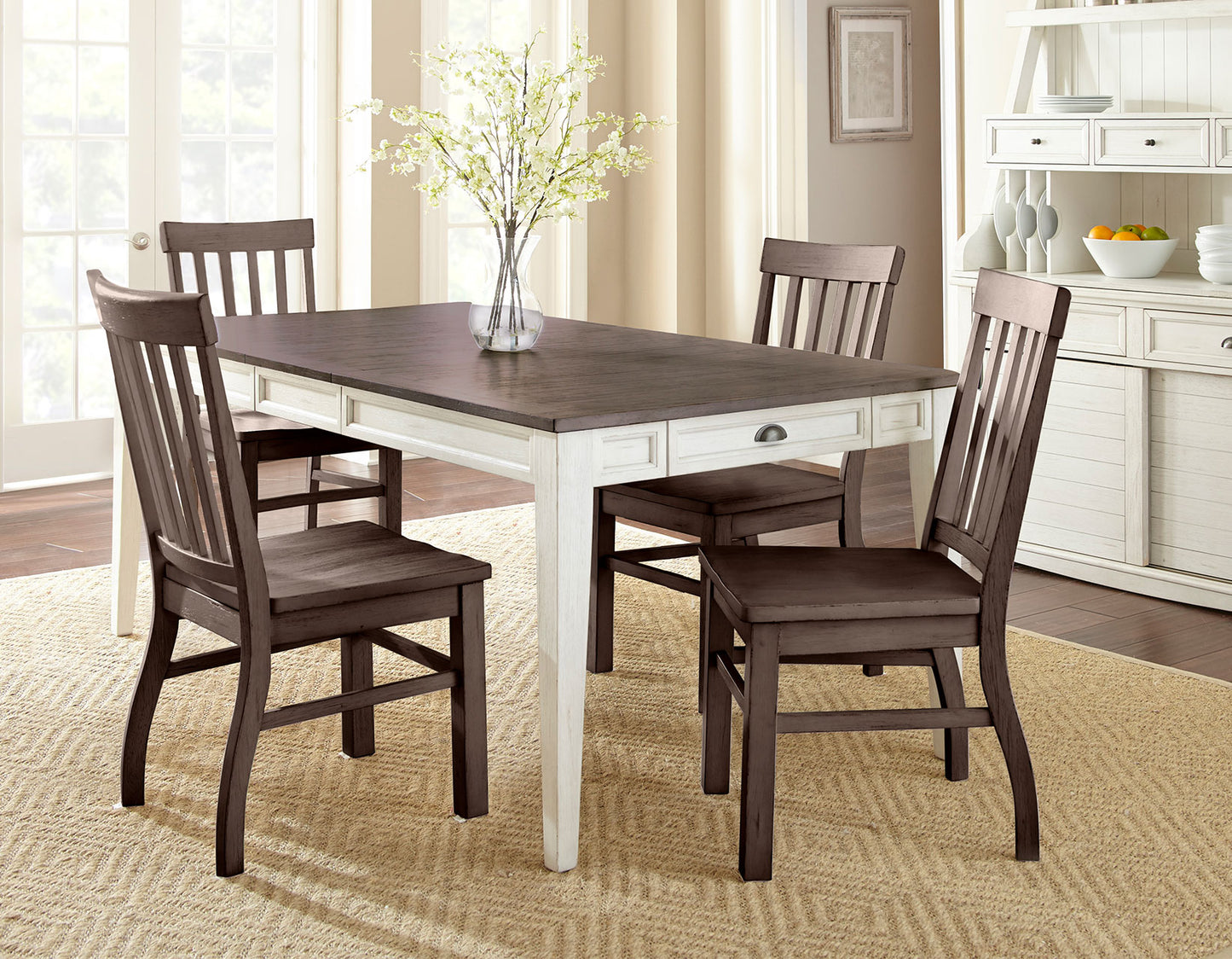 Cayla 5 Piece Two-Tone
(Table & 4 Side Chairs)