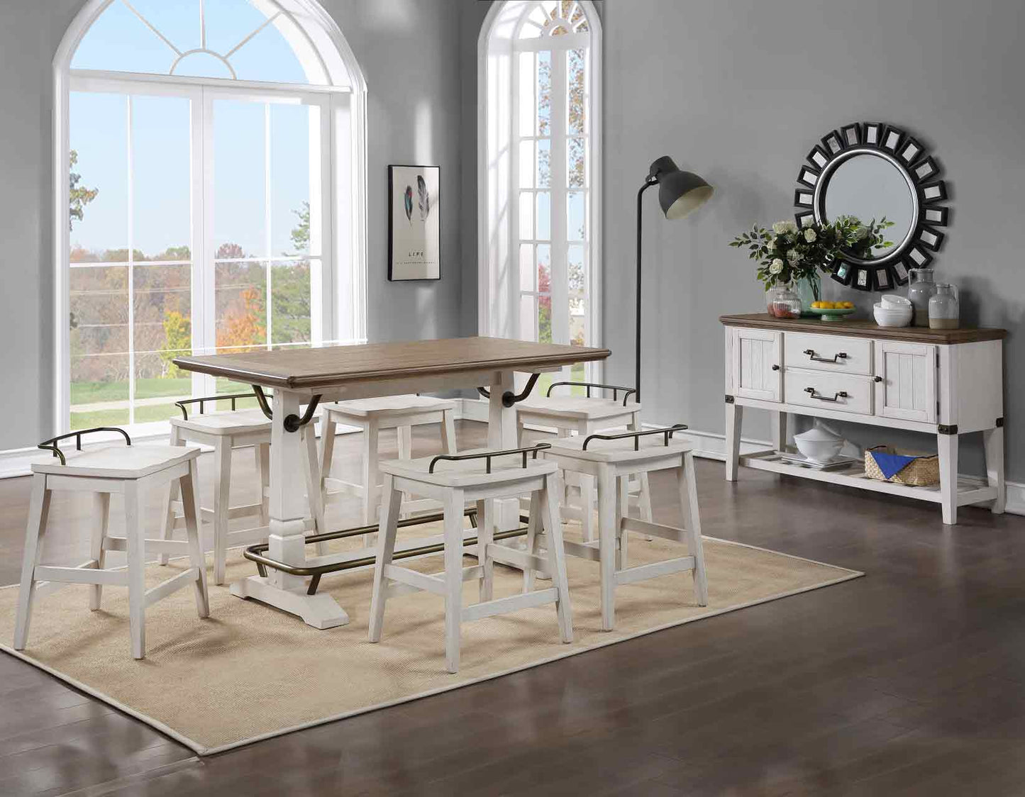 Pendleton 5-Piece Counter Dining Set
(Counter Table & 4 Counter Stools)