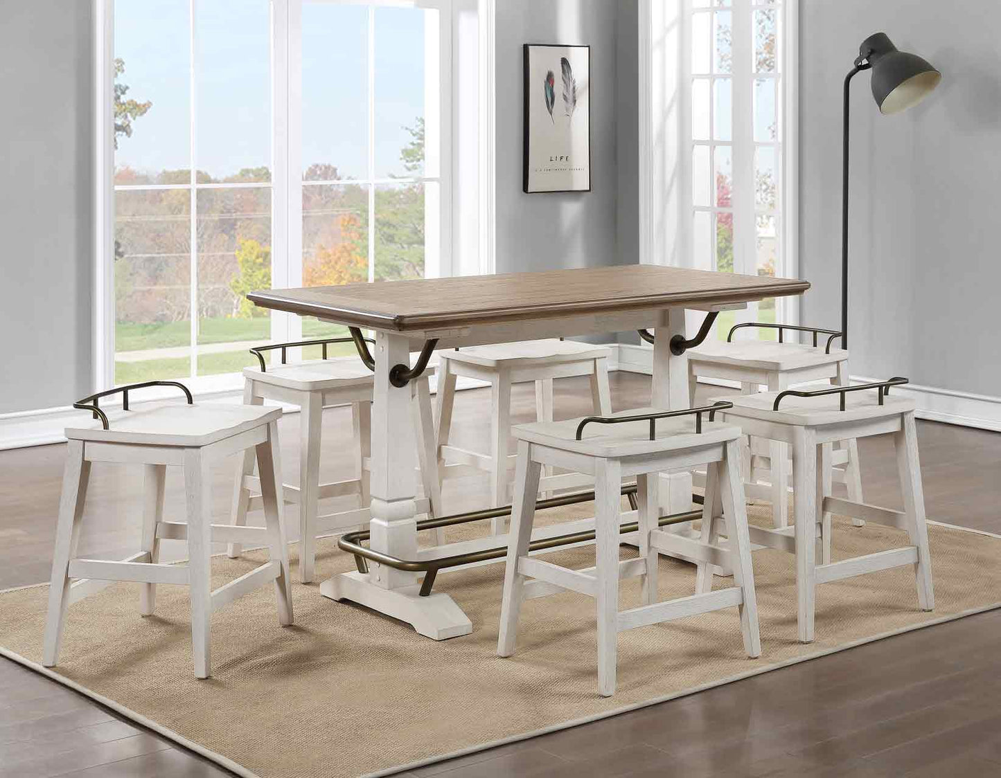 Pendleton 5-Piece Counter Dining Set
(Counter Table & 4 Counter Stools)