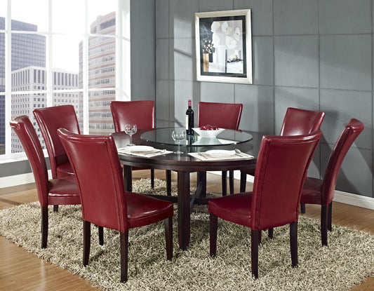 Hartford 72 inch table 7 Piece Set, Red Chairs
(Table & 6 Side Chairs)
