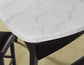 Carrara 6-Piece Marble Counter Dining Set
(Table, Storage Bench & 4 Counter Chairs)