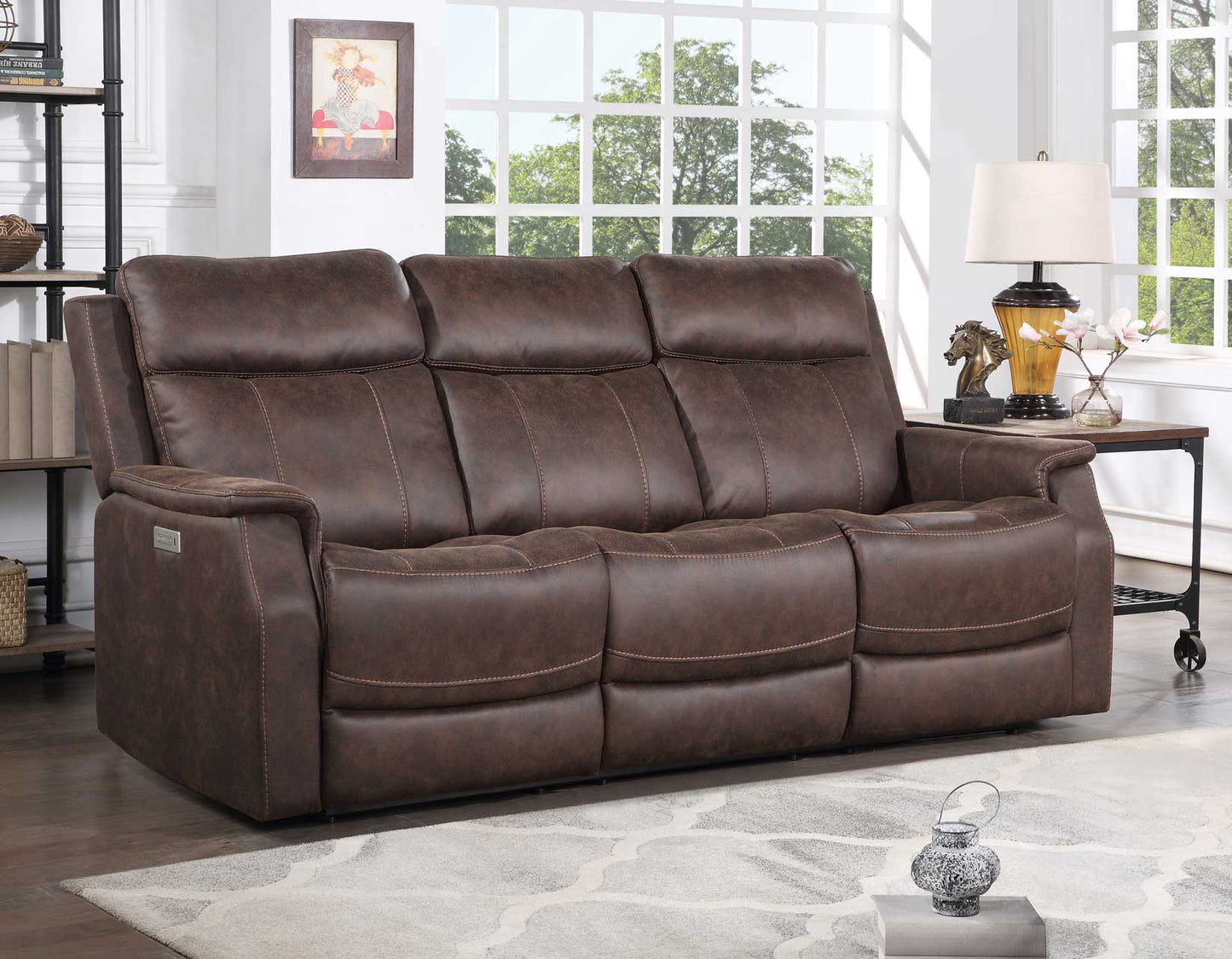 Valencia 3-Piece Dual-Power Walnut Reclining Set
(Sofa, Loveseat & Chair)