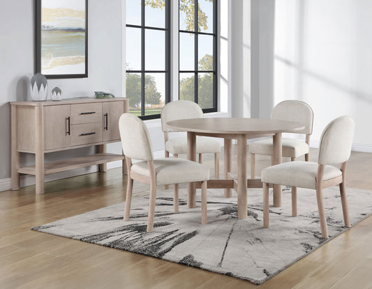 Gabby 5-Piece 48-inch Round Dining Set
(Table & 4 Side Chairs)