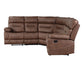 Rudger 3-Piece Manual Reclining Sectional, Chestnut