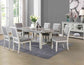 Canova 5-Piece 78-inch Gray Marble Dining Set
(Table & 4 Side Chairs)