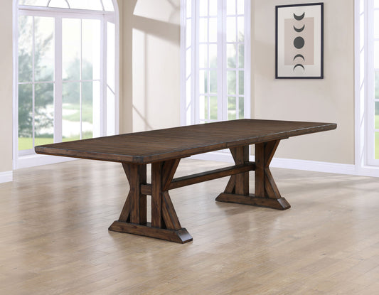 Auburn 86-106-inch Dining Table with 2-20 inch Leaves