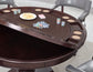 Tournament Game Table and Chairs, 6-Piece, Gray
(Table & 4 Chairs)