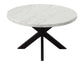 Xena 52-inch Round 5-Piece White Marble Dining Set
(Table & 4 Side Chairs)