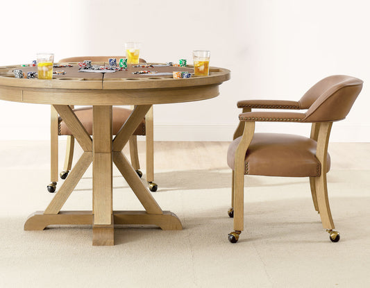 Rylie 6-Piece Game Dining Set, Natural Finish