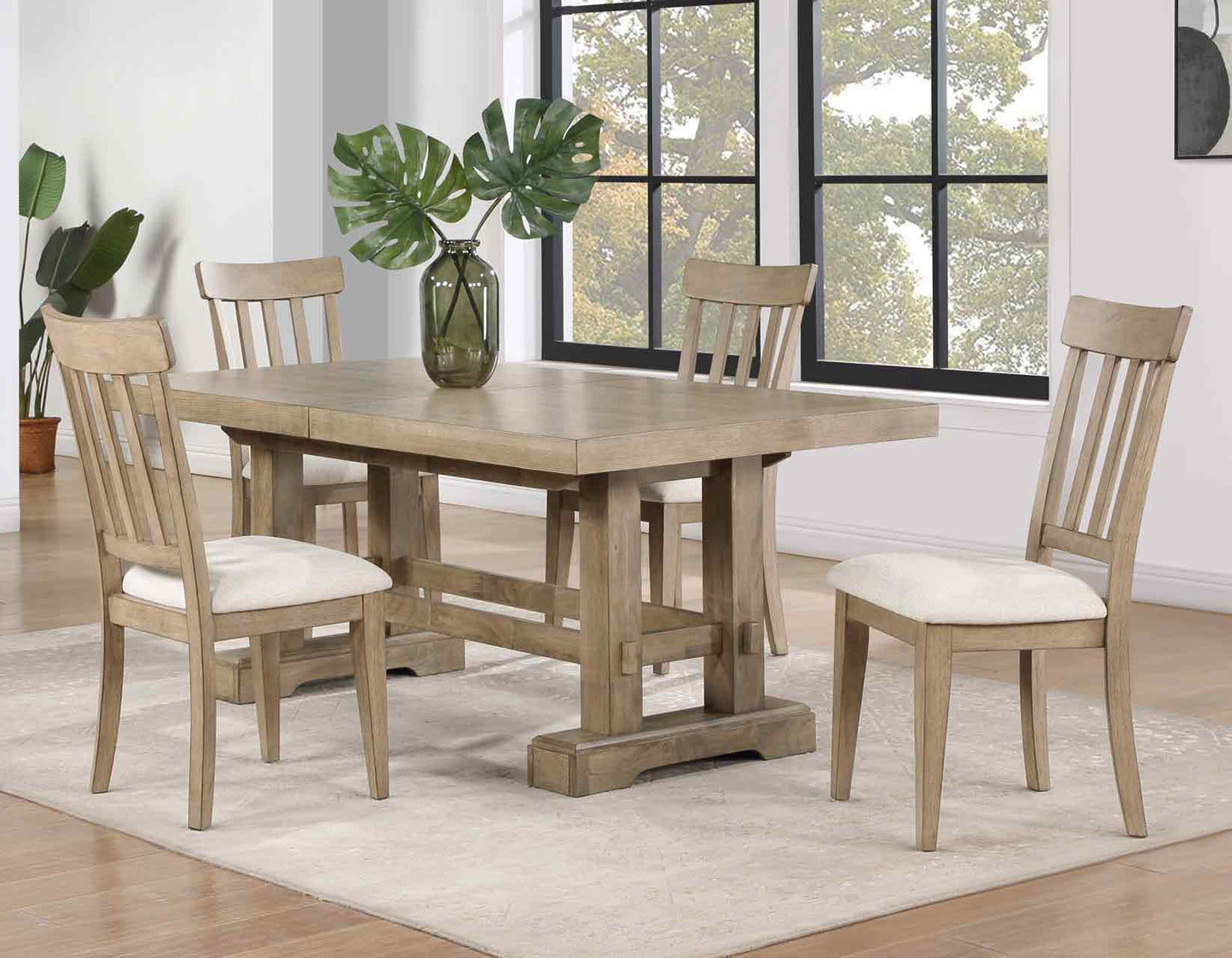 Napa 5-Piece 72-108-inch Dining Set, Sand
(Table & 4 Side Chairs)