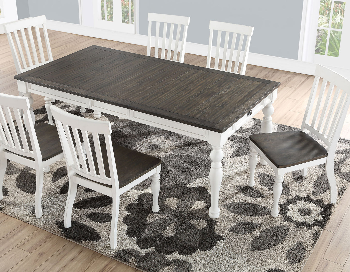 Joanna 6 Piece Dining
(Table, Bench & 4 Side Chairs)