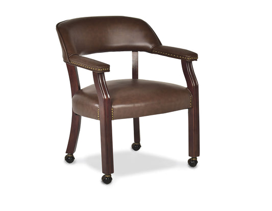 Tournament Arm Chair w/Casters – Brown
