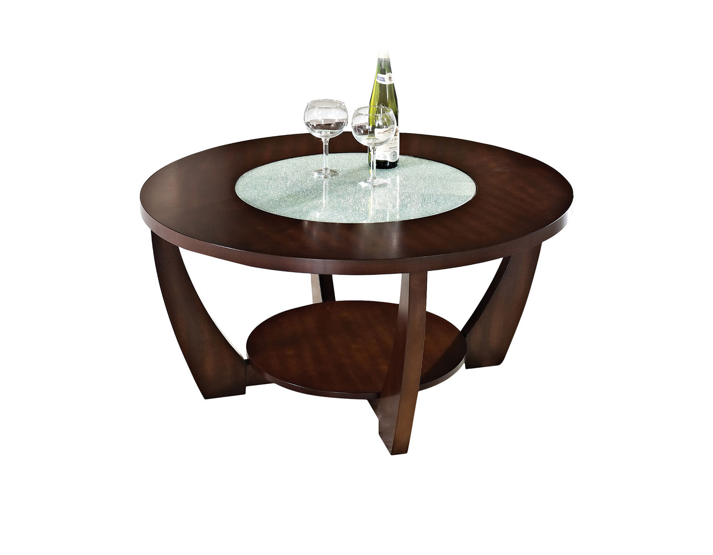 Rafael Cocktail Table w/Casters [15mm crack glass]