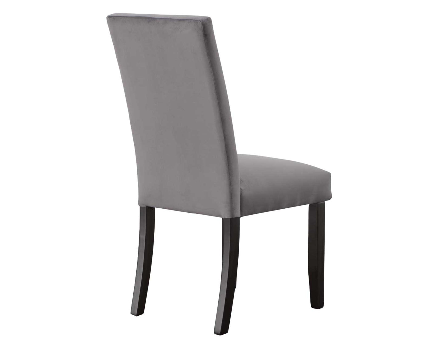 Napoli Side Chair, Gray Velvet